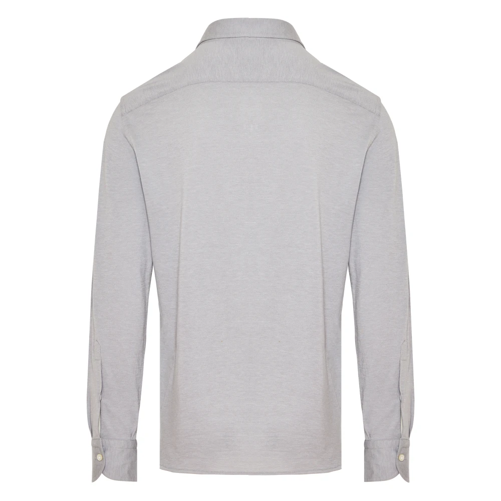Sonrisa Katoen Lyocell Shirt Made in Italy Gray Heren