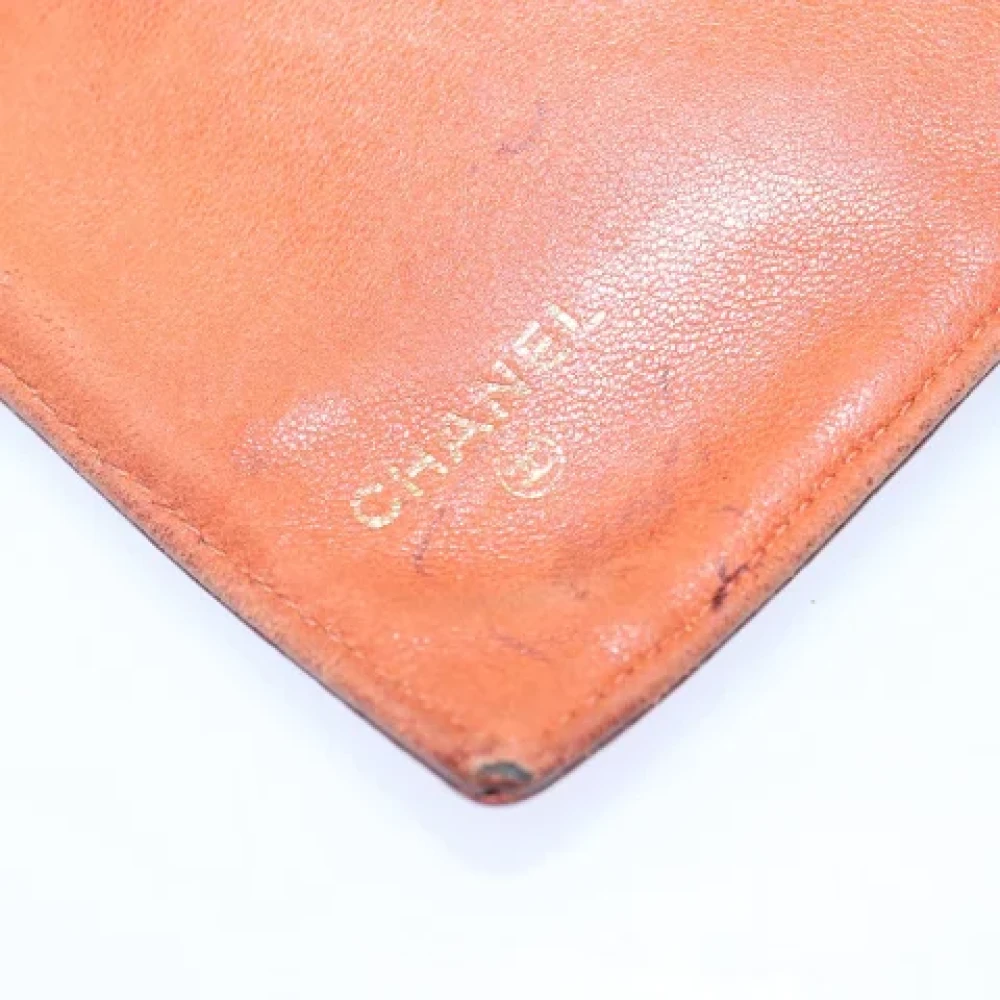 Chanel Vintage Pre-owned Leather wallets Orange Dames