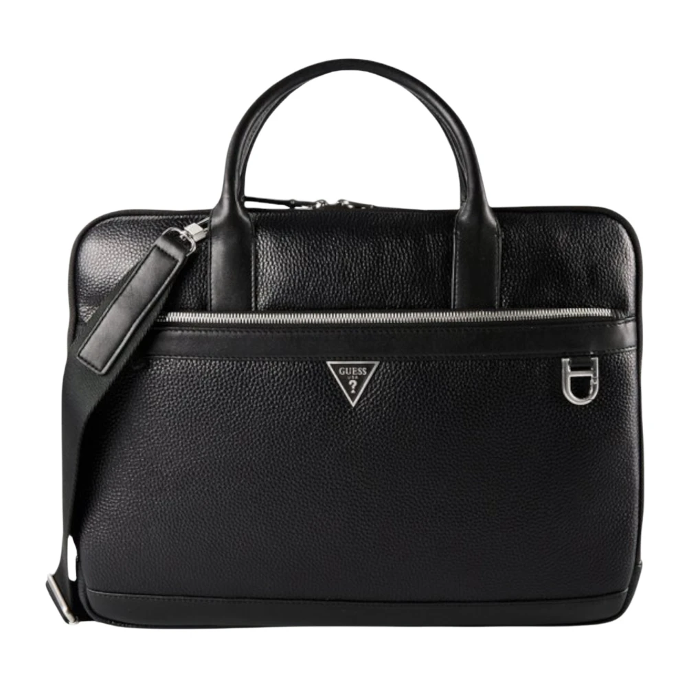 Guess Men's Black Laptop Bags & Cases, One Size, Laptop Briefcase