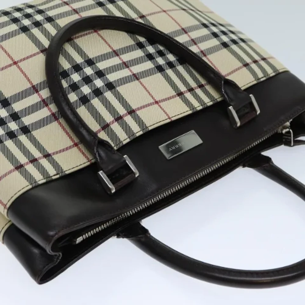 Burberry Vintage Pre-owned Canvas handbags Beige Dames