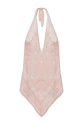 Draperad Silk Halterneck Topp