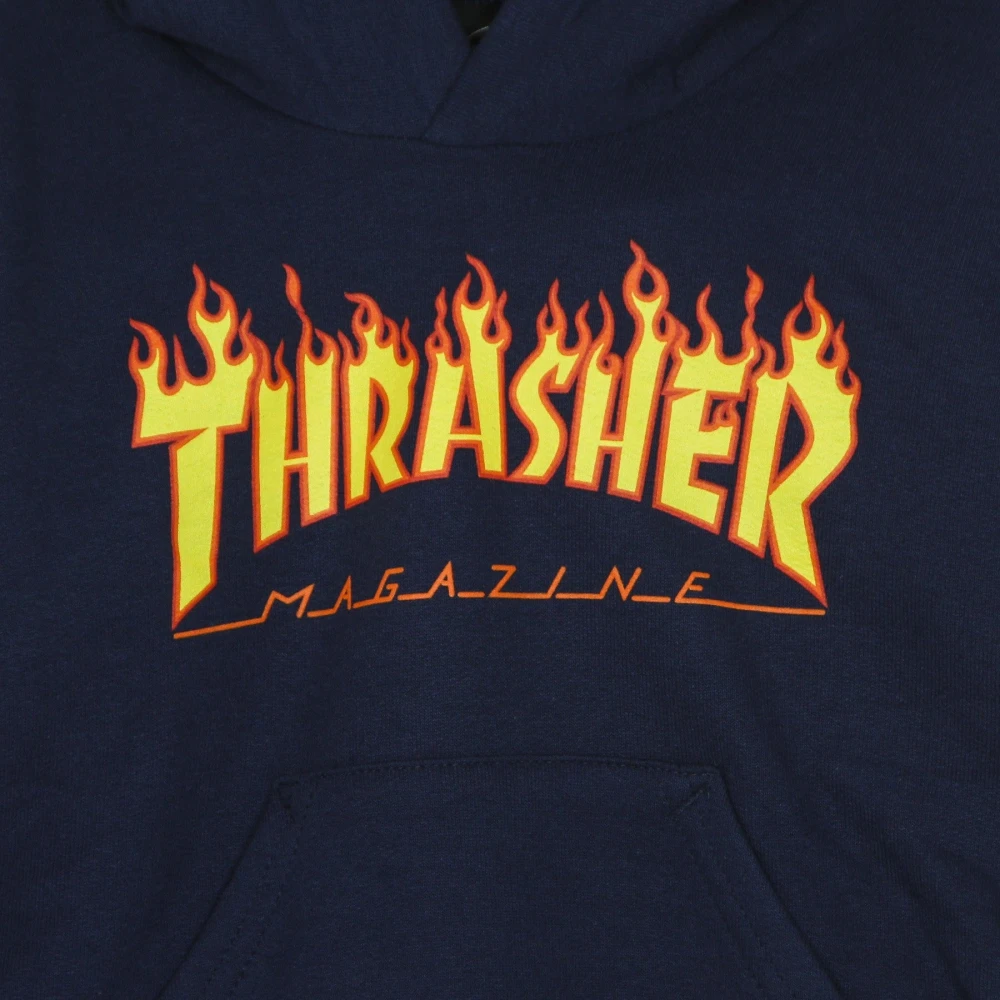 Thrasher Navy Blauw Geel Hoodie Blue Heren