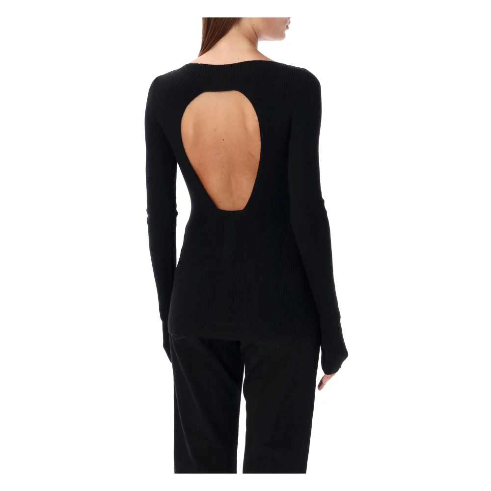 Rick Owens Gebreide AL Top Black Dames