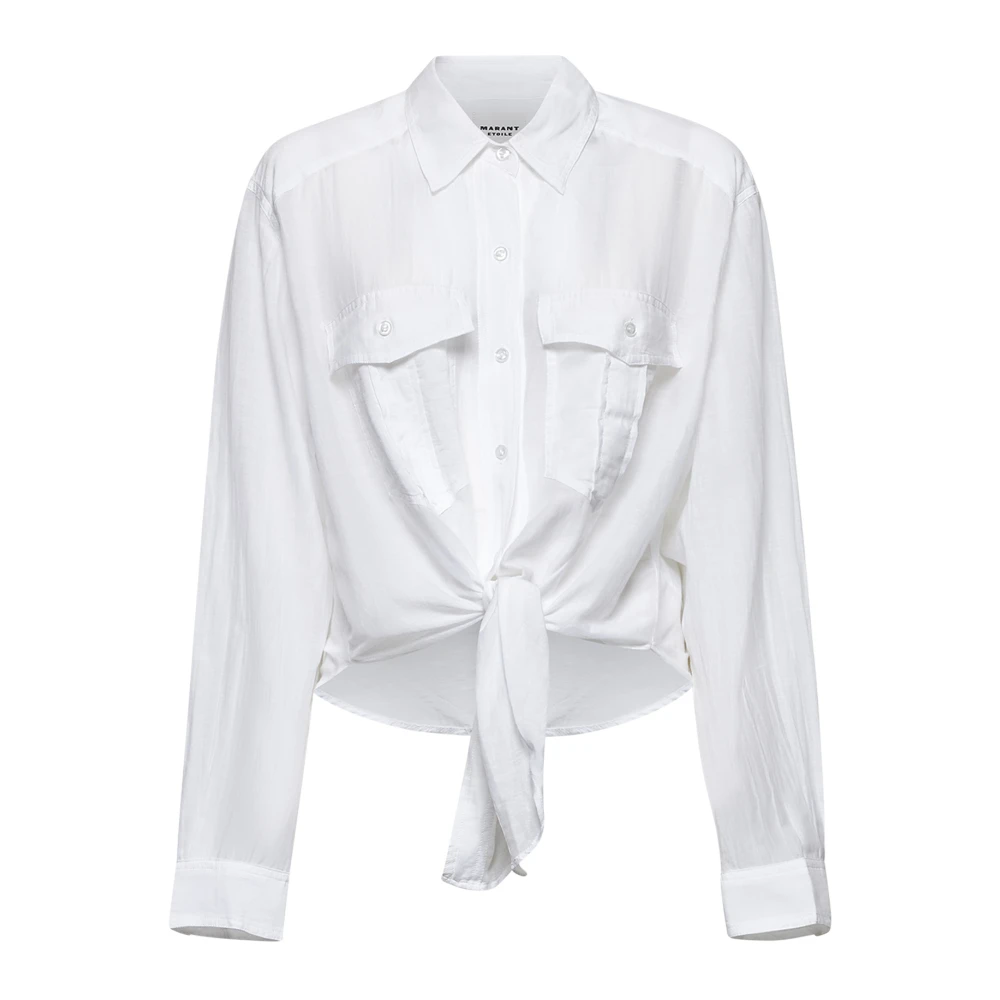 Isabel Marant Étoile Witte Button-Up Shirt met Strikdetail White Dames