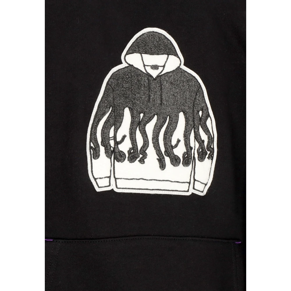 Octopus Iconische Zwarte Hoodie Sweatshirt Black Heren
