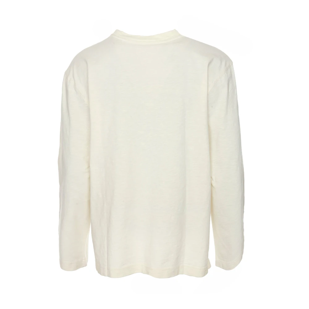 closed Geribbeld Longsleeve Monogram T-shirt Beige Heren