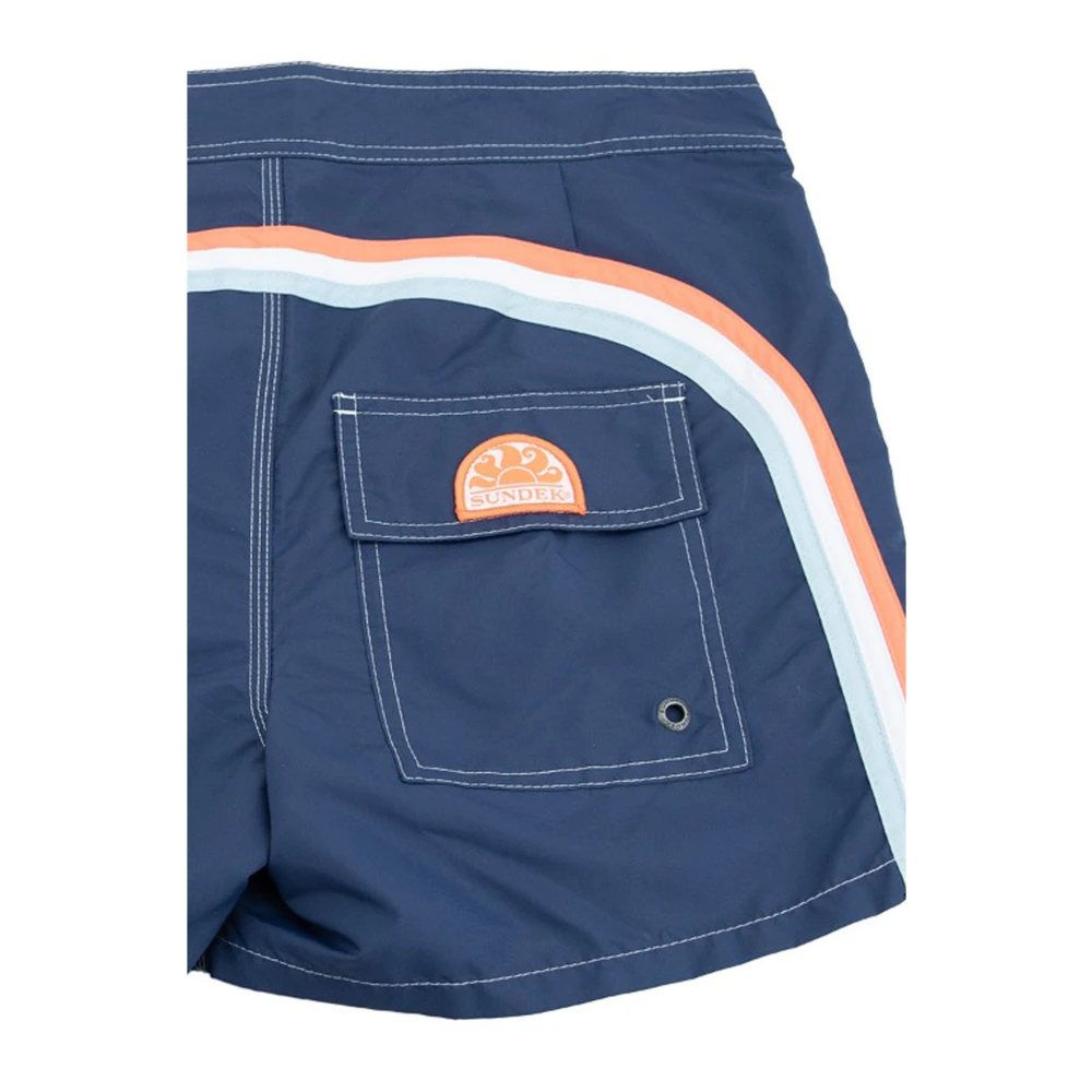Sundek Heren Vetersluiting Velcro Shorts Blue Heren