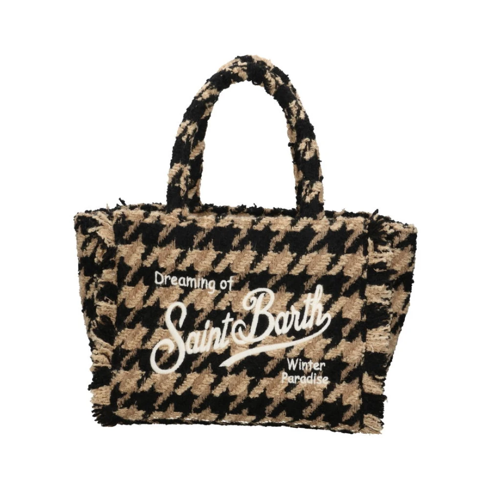 MC2 Saint Barth Bouclé Top Handtas Pied-de-poule Patroon Multicolor Dames