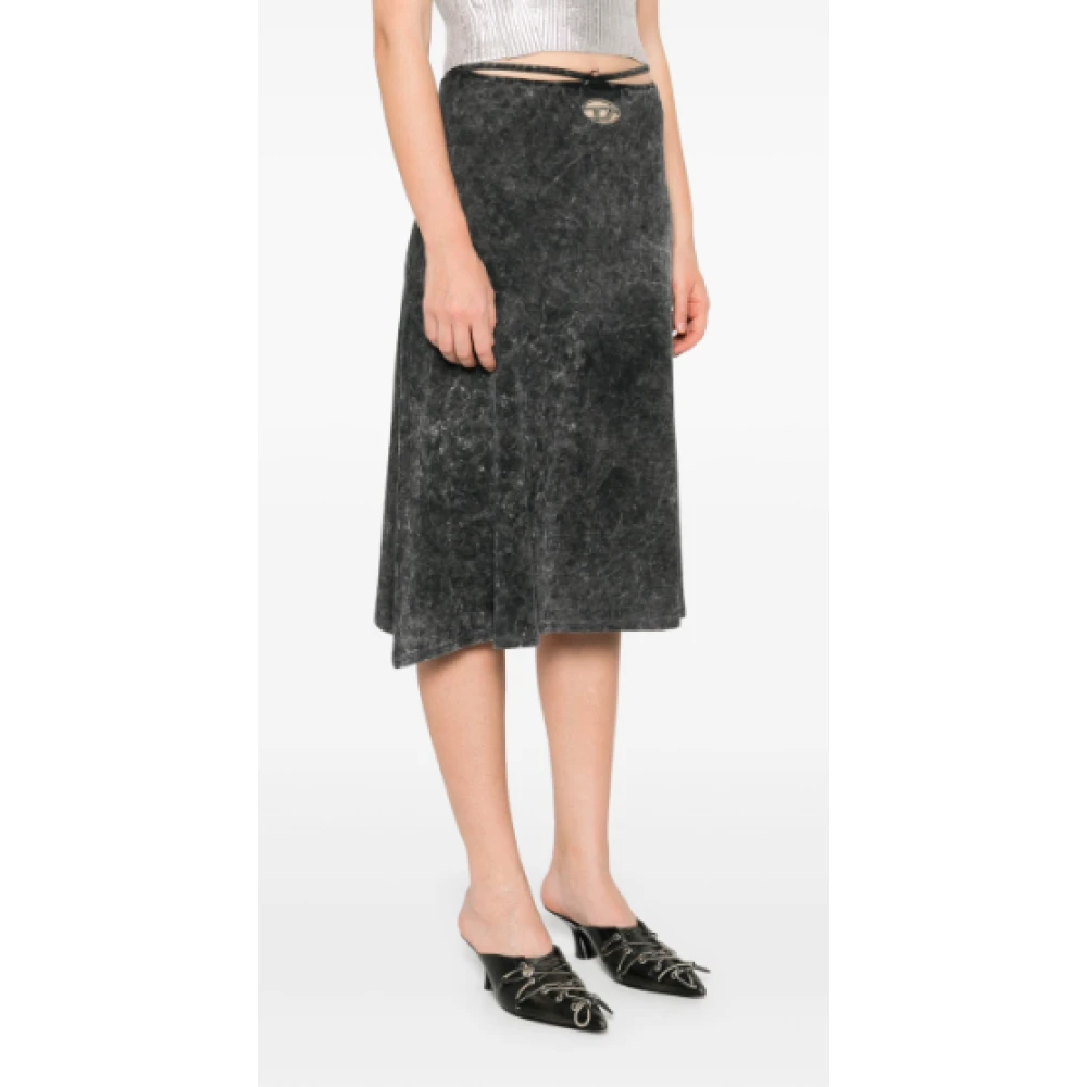 Diesel Grijze Rok Rossi Stijl Black Dames