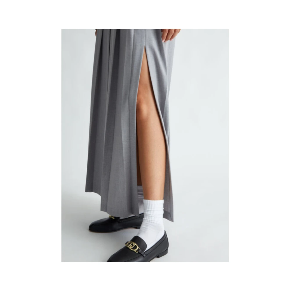 Liu Jo Twill Geplooide Rok Gray Dames