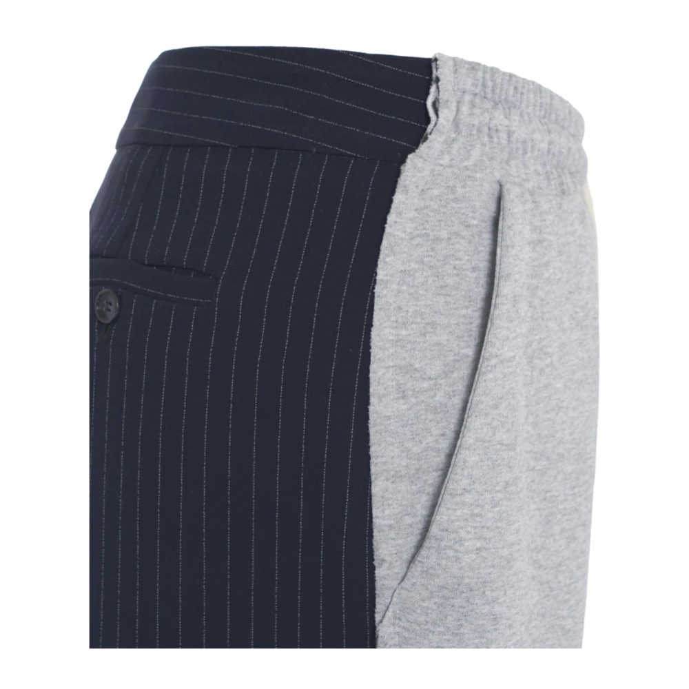 Ottod'Ame Grijze joggingbroek met krijtstrepen Gray Dames
