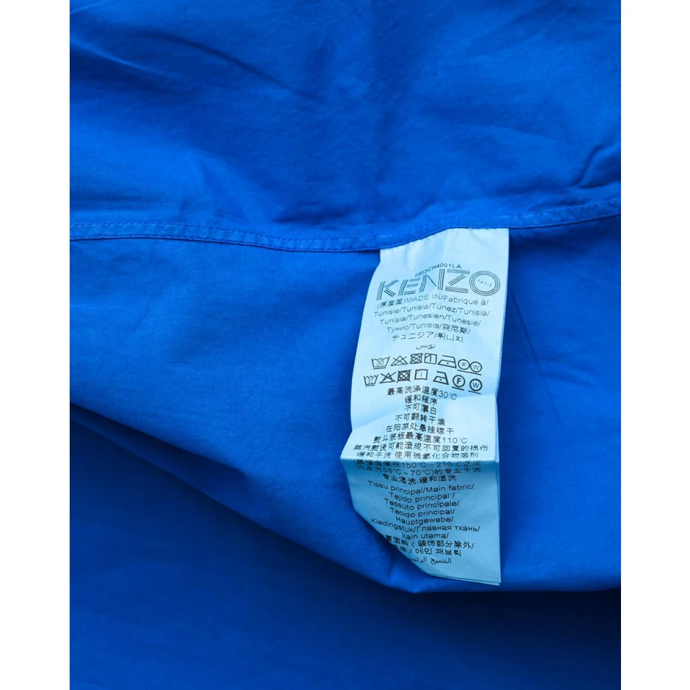 Kenzo Casual Katoenen Overhemd voor Mannen Blue Heren