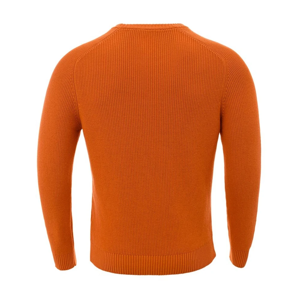 Gran Sasso Luxe Italiaanse Katoenen Trui Orange Heren
