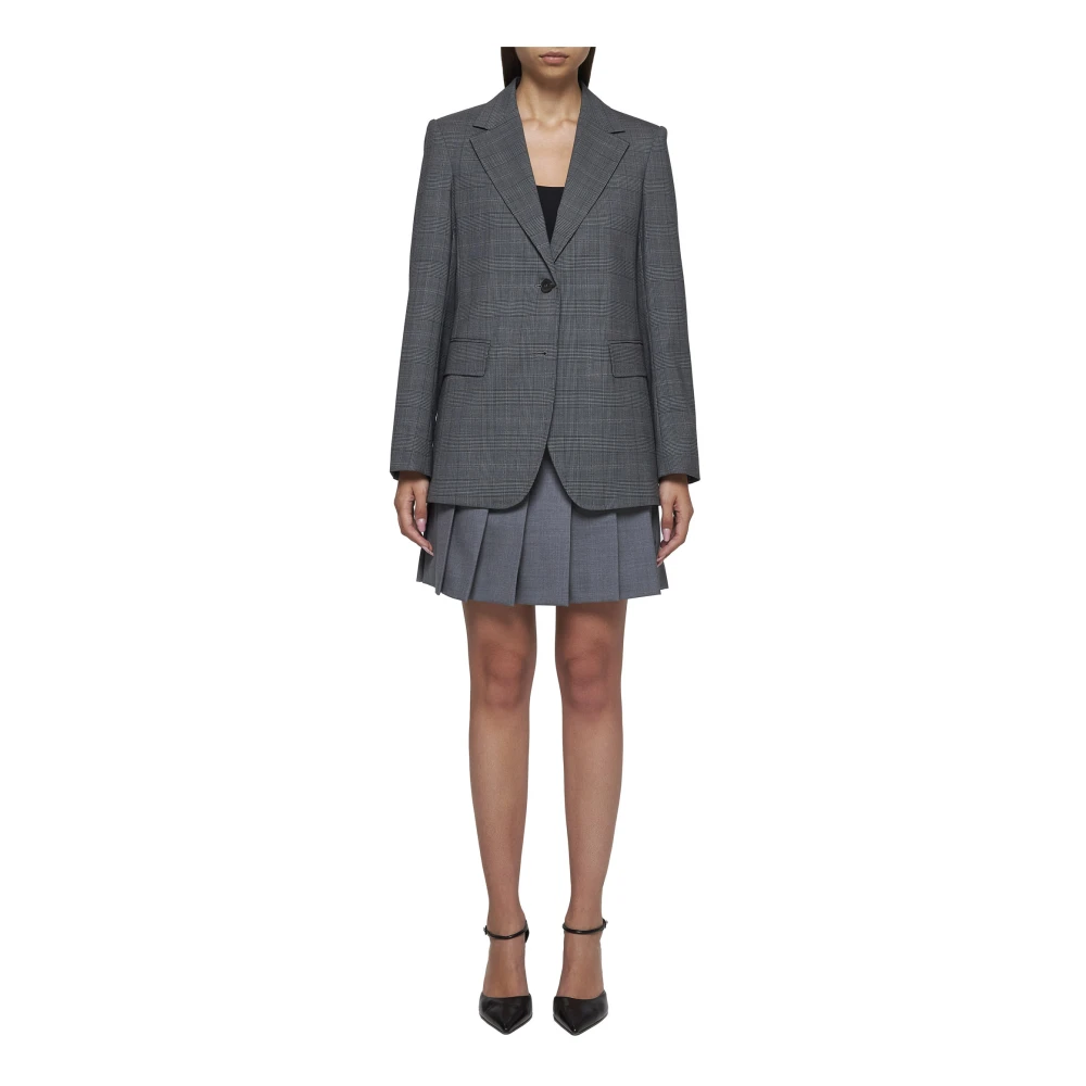 Max Mara Studio David Blazer Grijs Prins van Wales Gray Dames