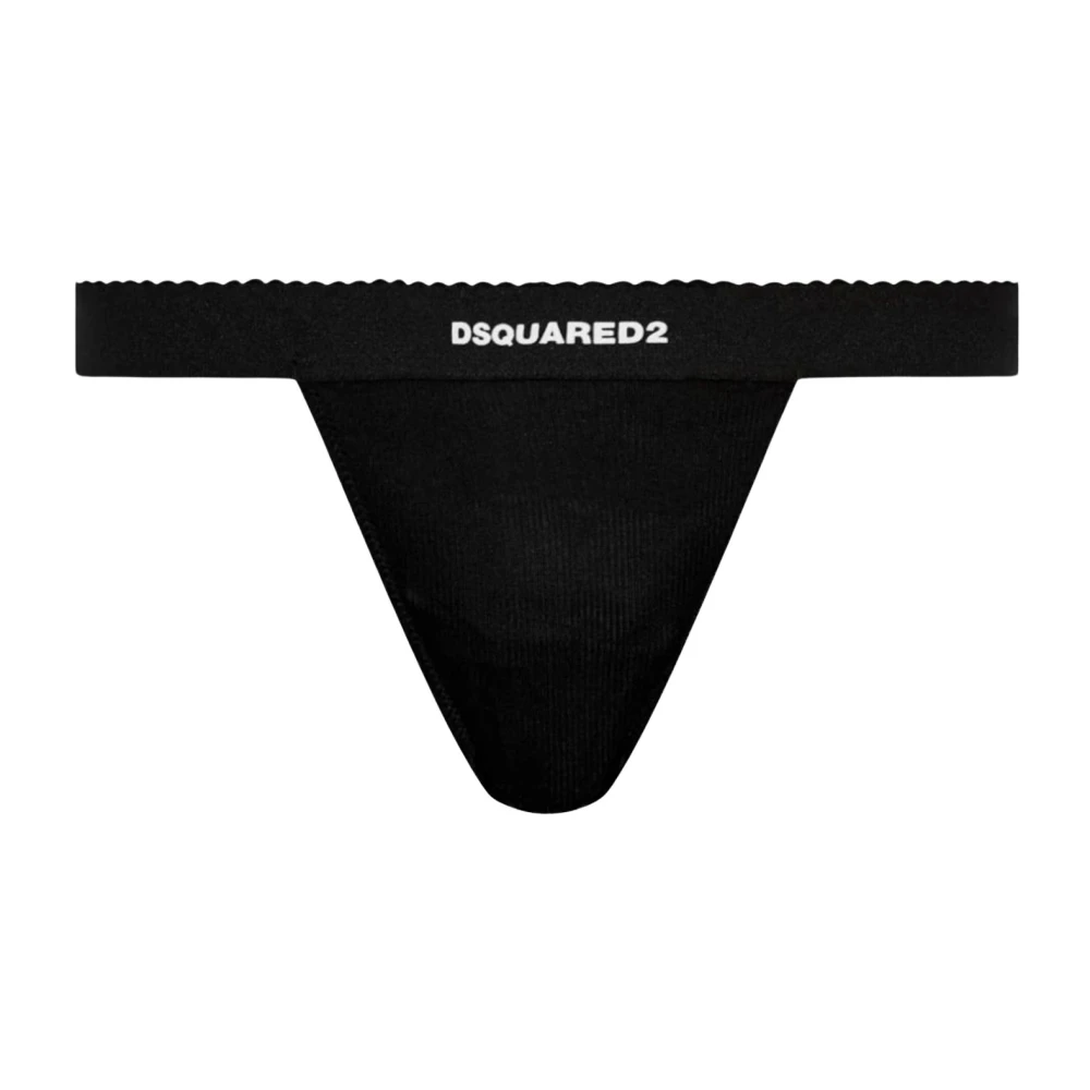 Dsquared2 Zwart Logo Print Ondergoed Black Dames