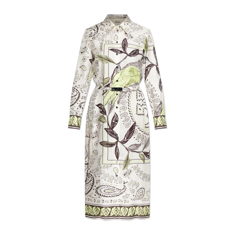 Tory Burch Women's White Printed Silk Shirtdress - Shirt Dresses - Xs - Dresses