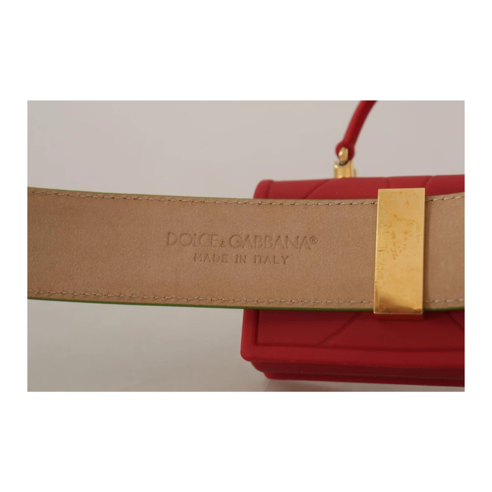 Dolce & Gabbana Gegraveerde Logo Leren Riem Green Dames