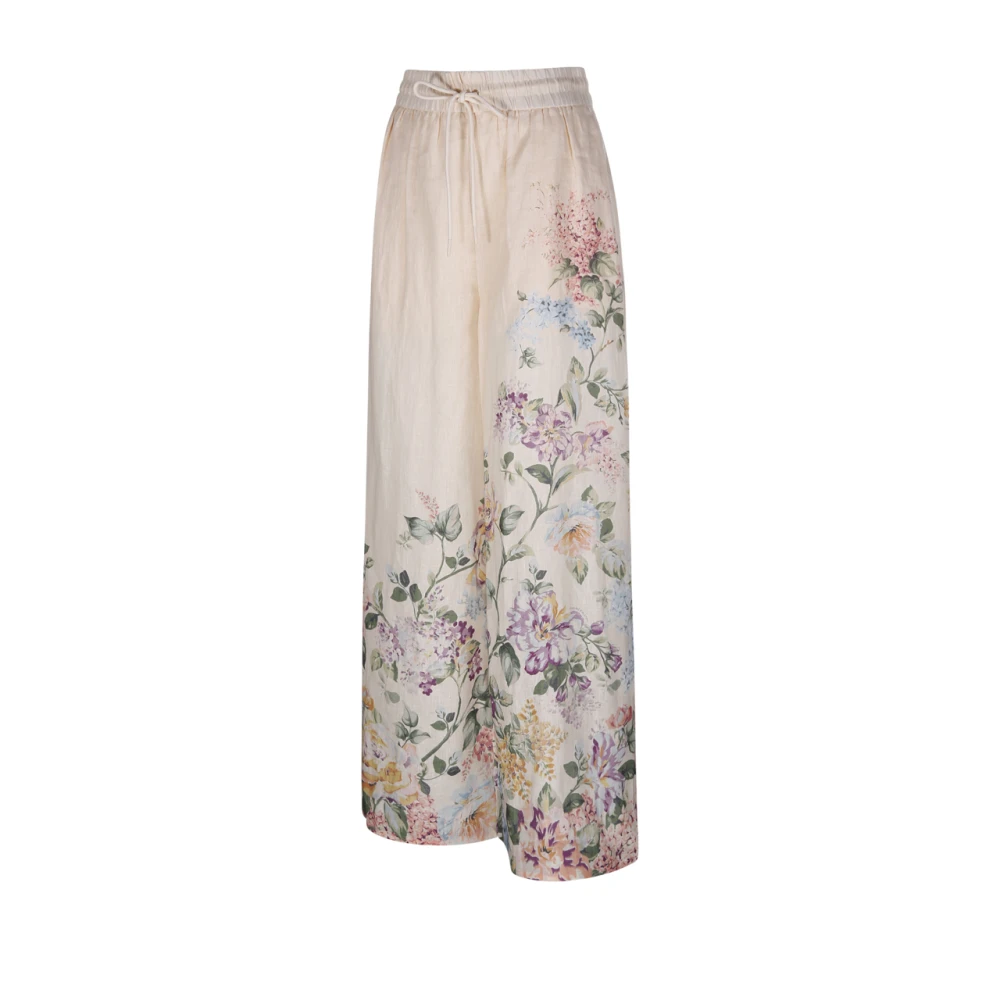 Zimmermann Bloemen Halliday Relaxte Broek Multicolor Dames