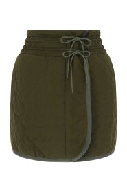 Wojskowa zielona nylonowa mini spódnica