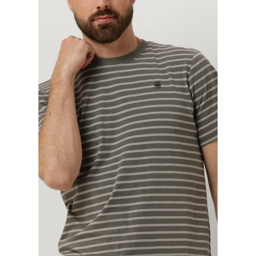 G-Star Heren Streep Slim R T-shirt Multicolor Heren