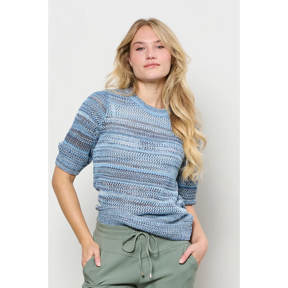 &Co Woman Trui met ronde hals Blue Dames