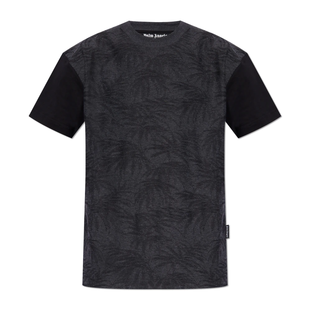 Palm Angels T-shirt met logo Gray Heren
