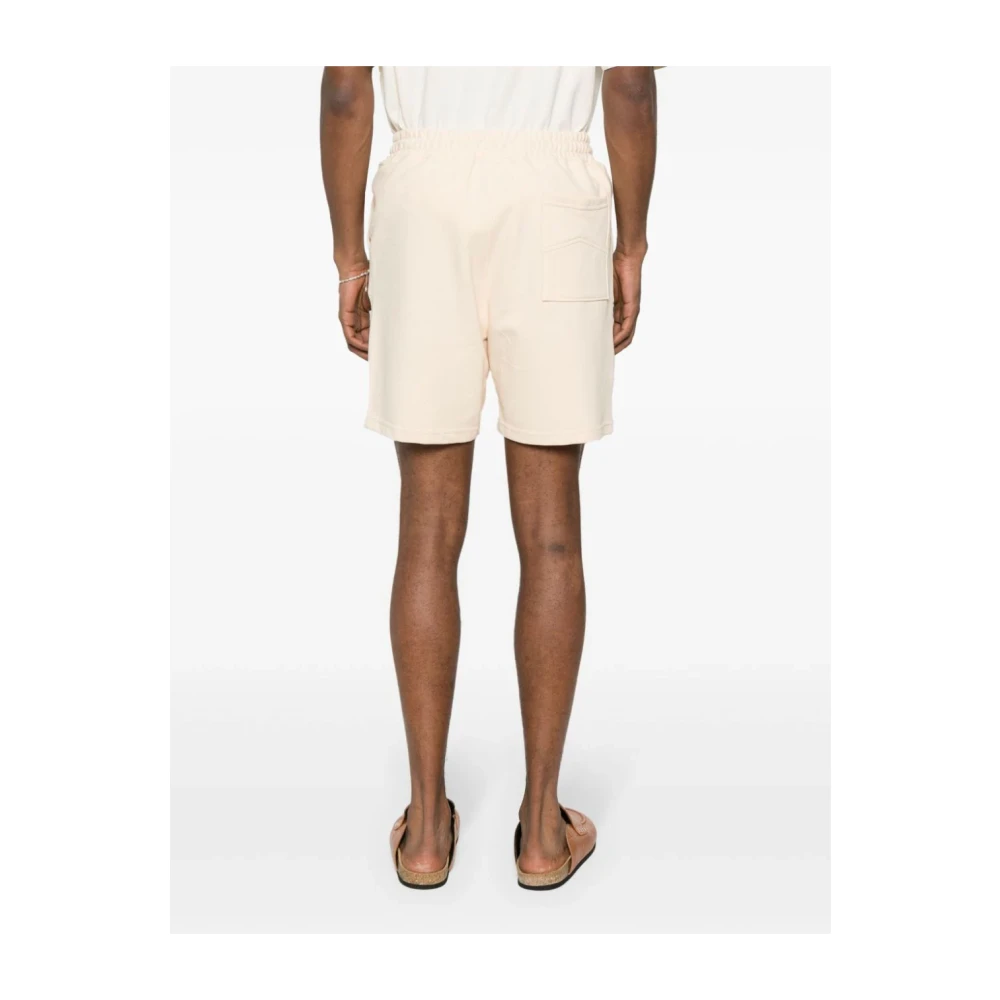 Rhude Witte Katoenen Shorts met Elastische Tailleband White Heren