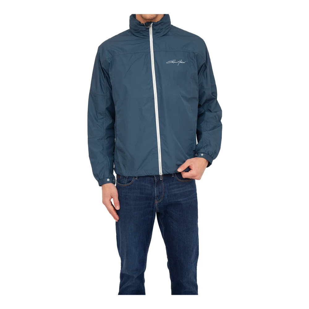 Emporio Armani Men's Blue Light Jackets, Xl, Blouson Jacket