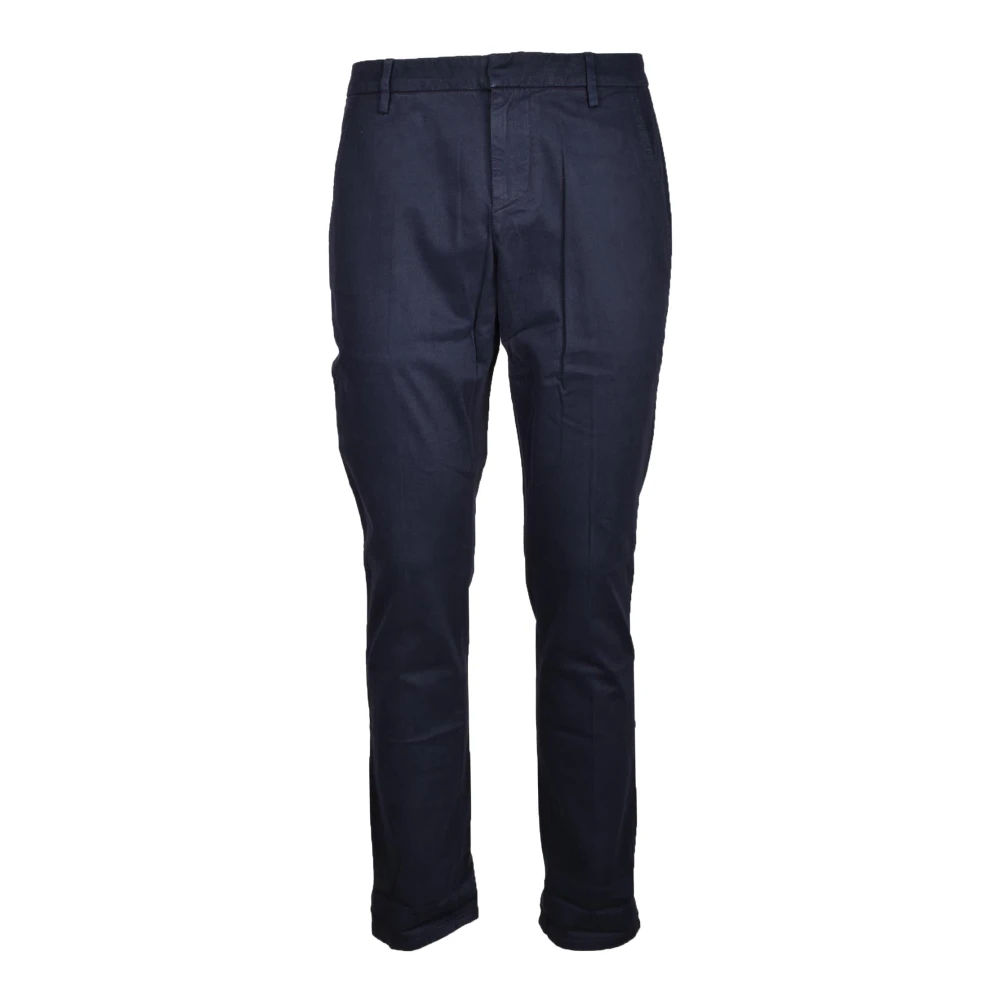 Dondup Katoen Elastaan Broek Blue Heren