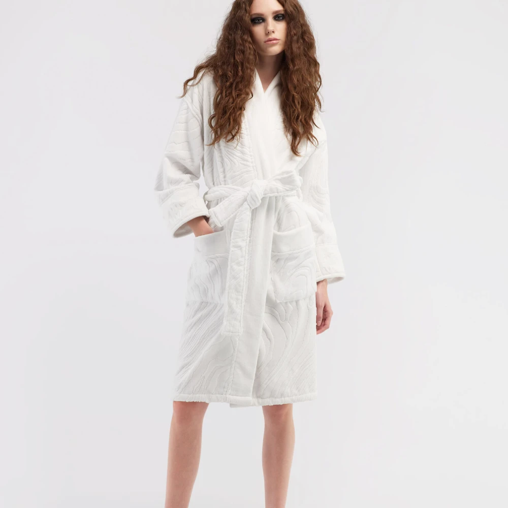 Roberto Cavalli Animalier Crystal Snakes Badjas White Dames