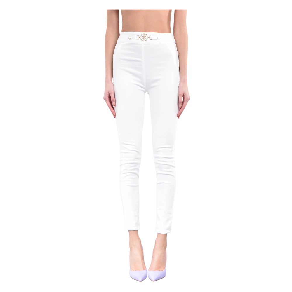 Elisabetta Franchi Witte Super Skinny Jeans White Dames