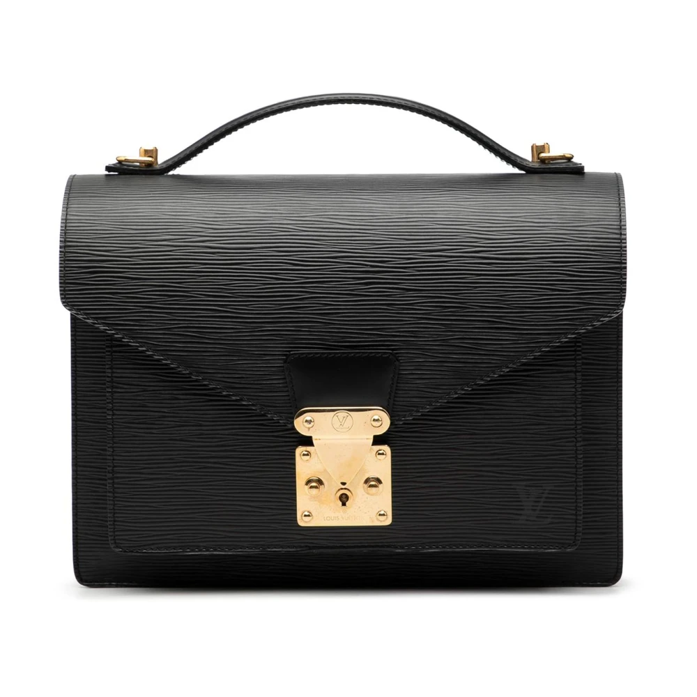 Louis Vuitton Vintage Women's Black Vintage Handbags, One Size, Pre-Owned Structured Leather Satchel
