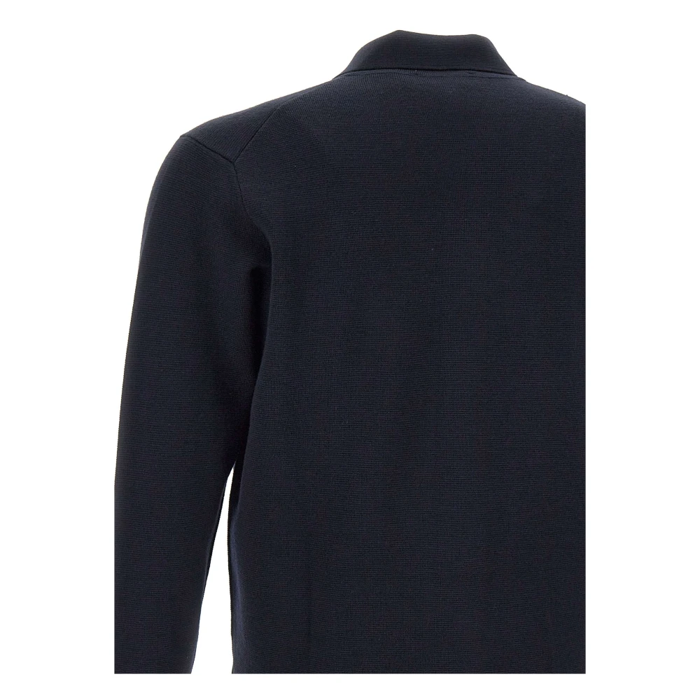 Filippo De Laurentiis Wollen Field Jacket Navy Blauw Blue Heren