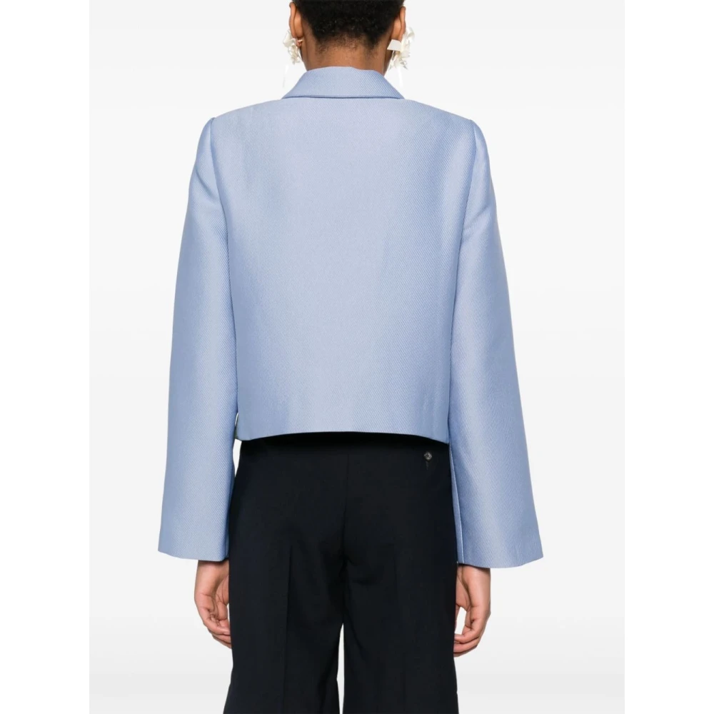 Stine Goya Metallic Abstract Patroon Jas Blue Dames