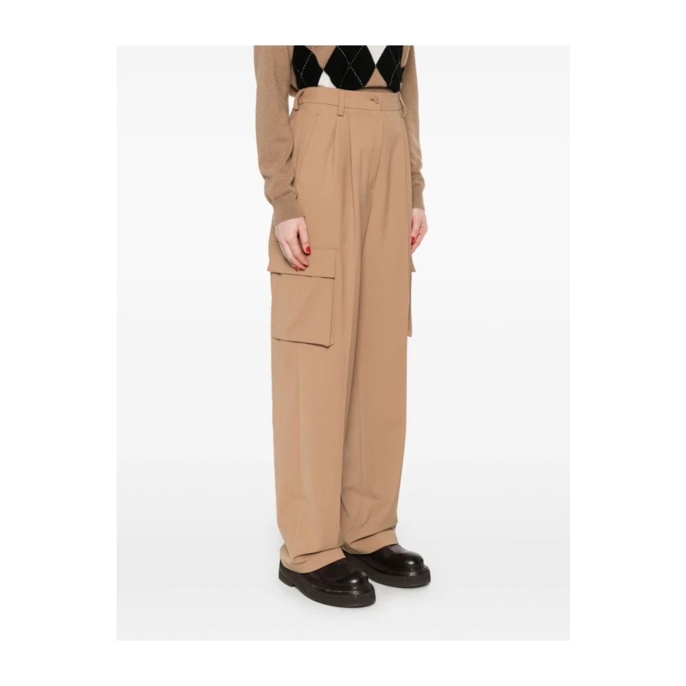 Herno Kameel Broek Brown Dames