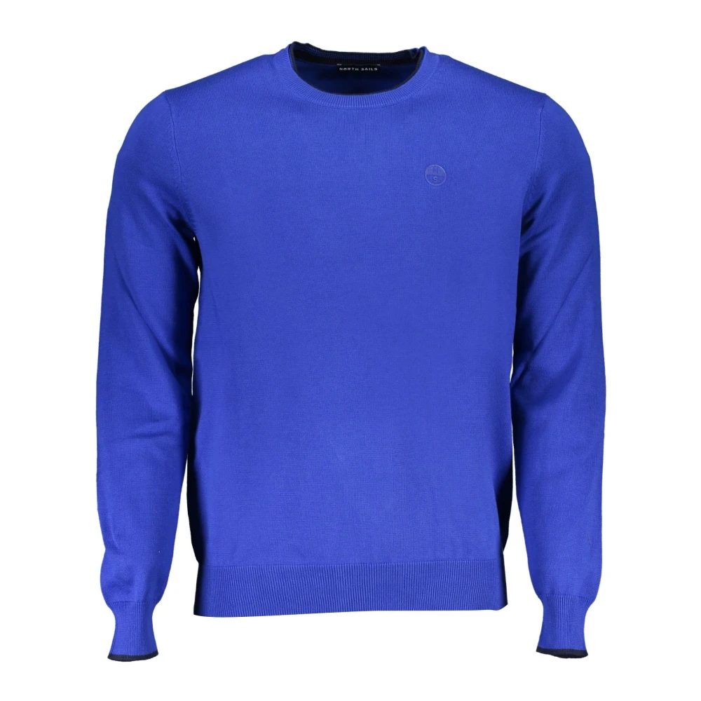 North Sails Biologisch Katoen Lange Mouw Logo Top Blue Heren