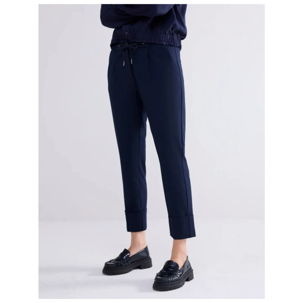 Summum Woman Moderne Geplooide Broek Blue Dames