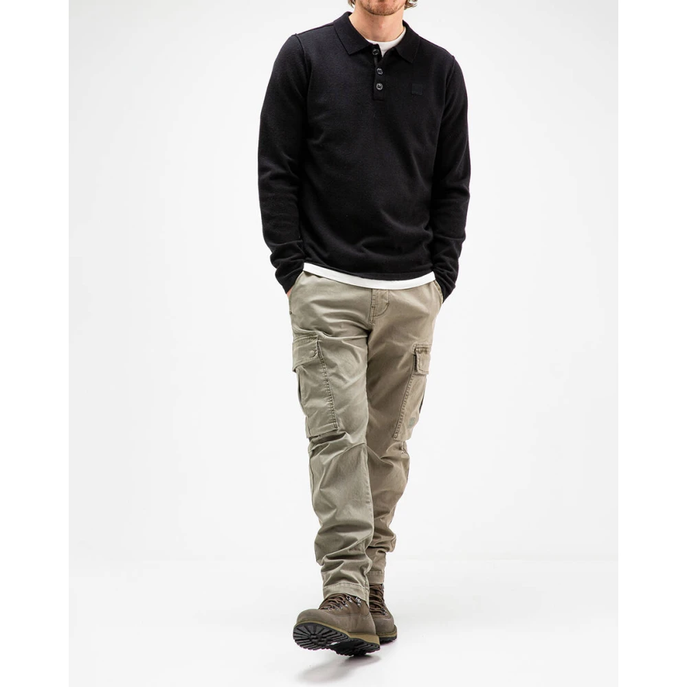 Butcher of Blue Clifden Polo Lange Mouw Black Heren