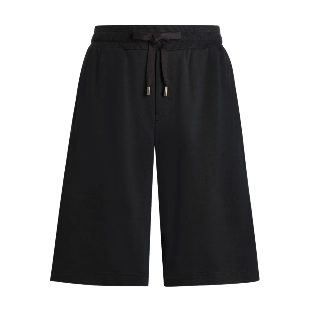 Dolce & Gabbana Men's Blue Shorts With A Patch On The Pocket - Bermudas - S - Shorts