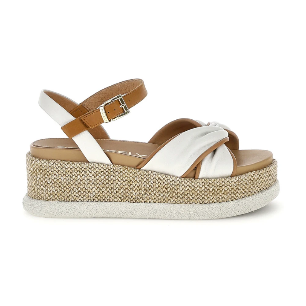 Stonefly Vrouw Wit Schoenen Dames, 39 Eu, Leer, Arianna 2 Wedge Sandal