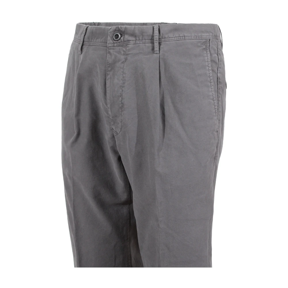 Incotex Grijze Katoenen Broek met Zakken Gray Heren