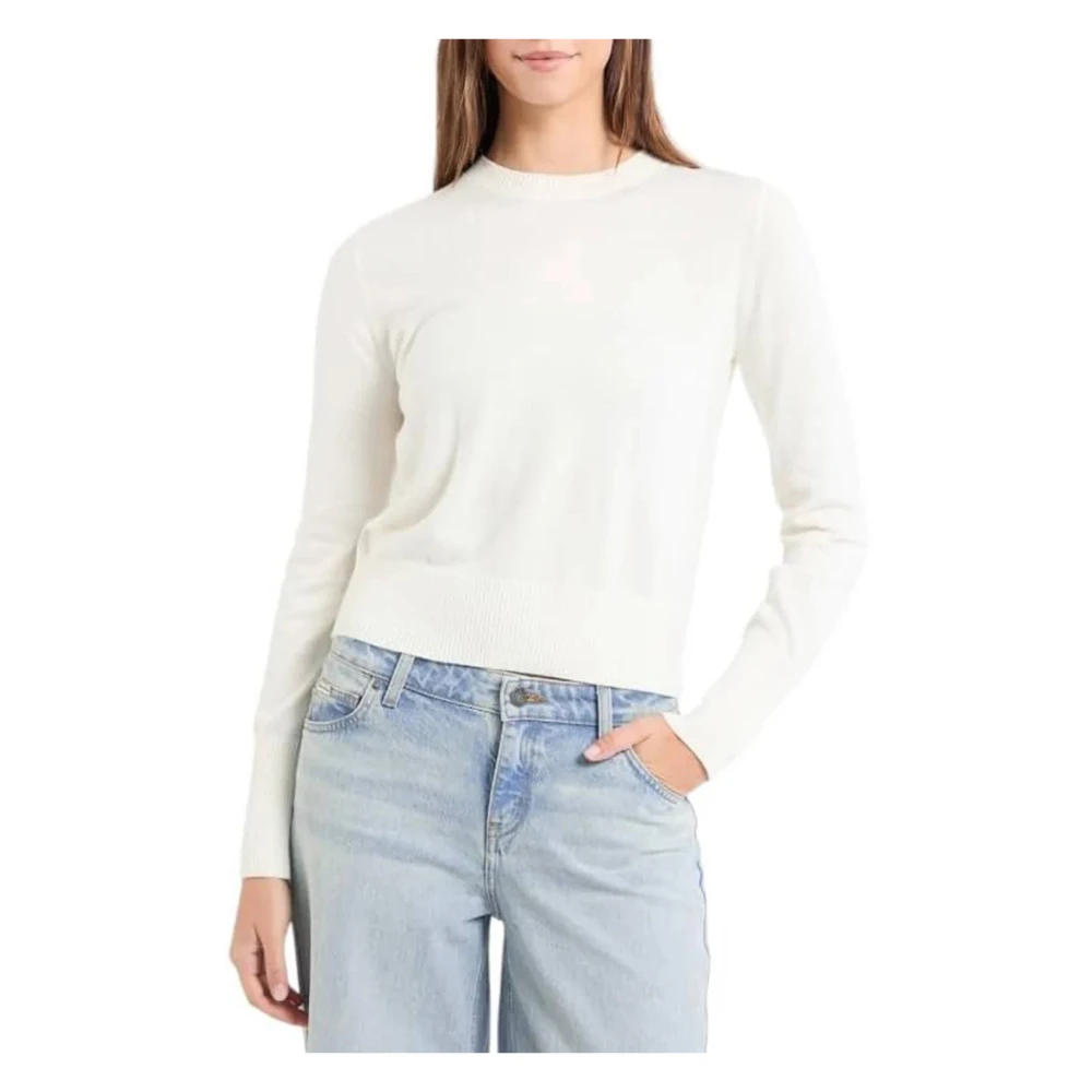 Guess Round-Neck Knitwear - Female - Round-Neck Knitwear - White - M - Knitwear