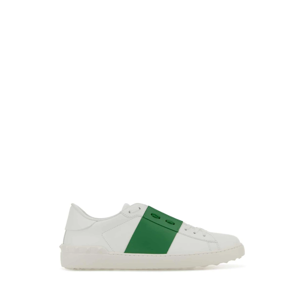 Valentino Garavani Men's White Sneakers, 9 Uk, Calfskin Open Sneaker