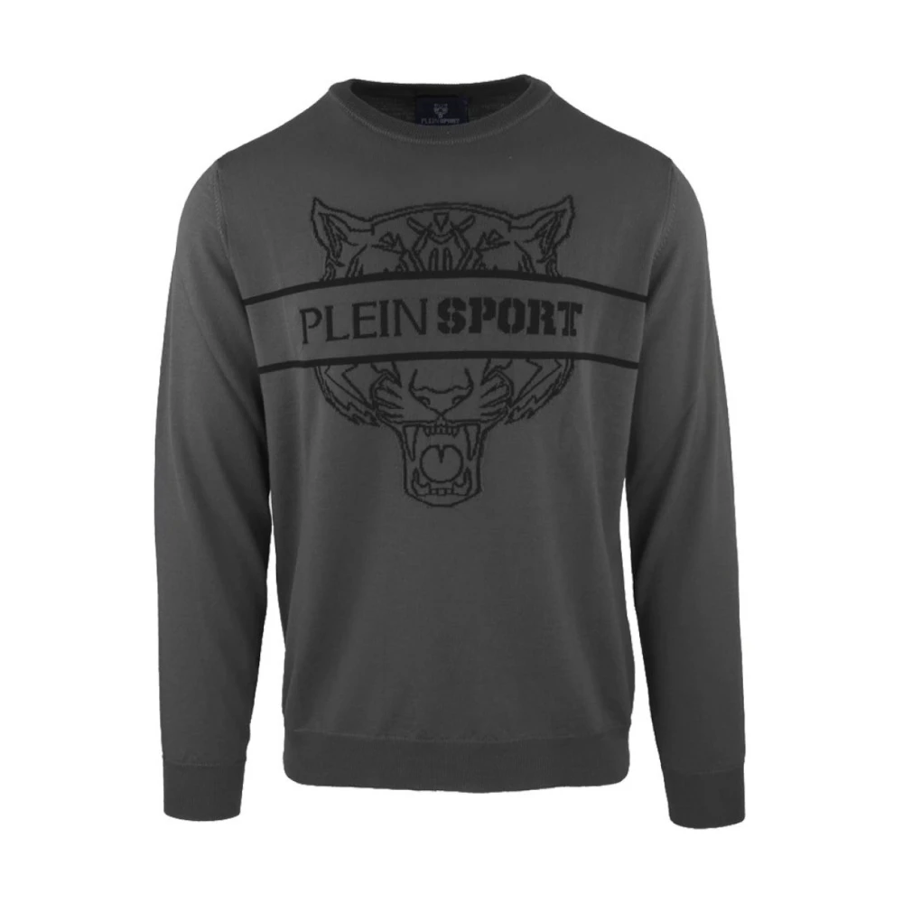 Plein Sport Merinowollen trui Grijs Gray Heren