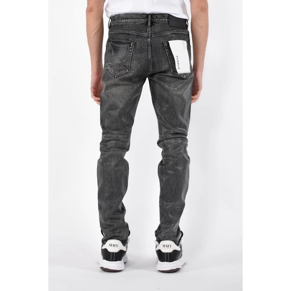 Purple Brand Skinny Tiled Overlay Denim Jeans Gray Heren