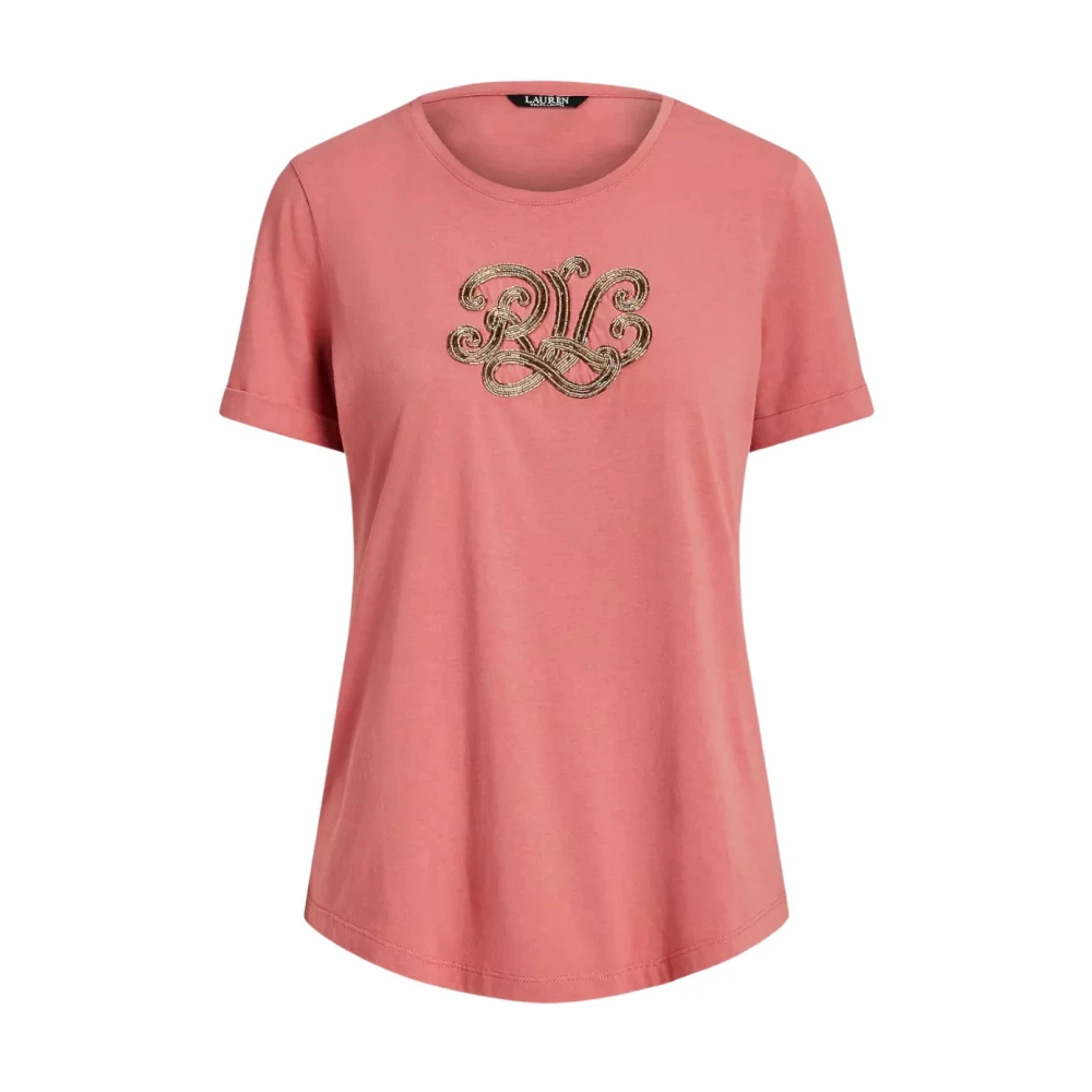 Ralph Lauren Stijlvol T-shirt voor Mannen Pink Dames