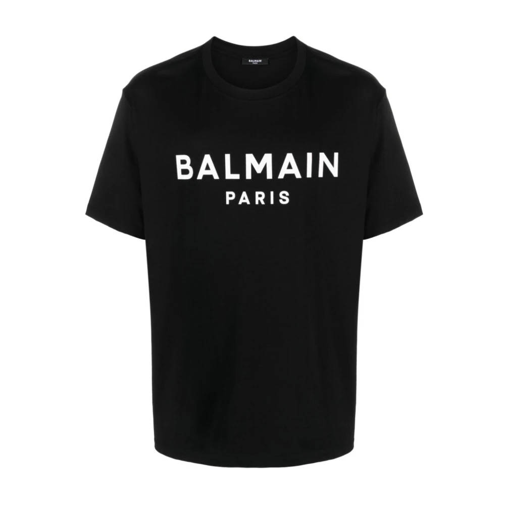 Balmain Modern Svart & Vit T-Shirt Black, Herr