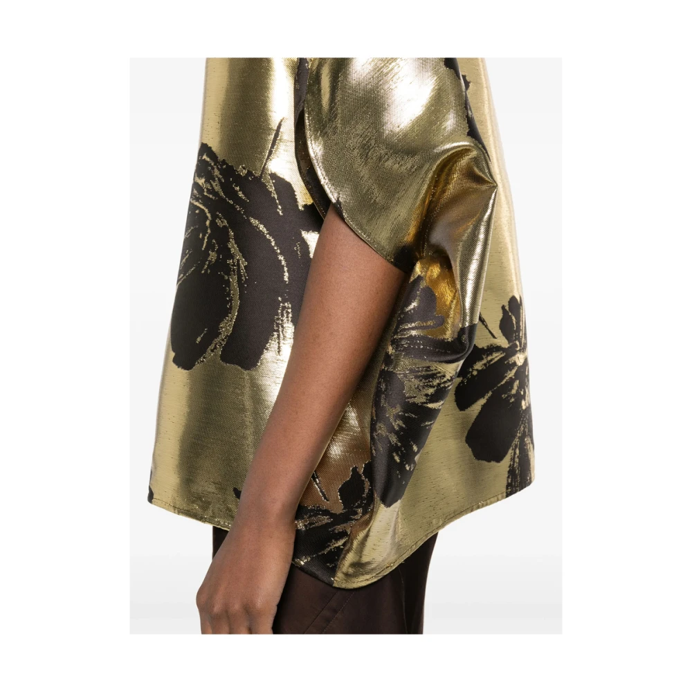 Gianluca Capannolo Bloemenmotief Crew Neck Top Yellow Dames