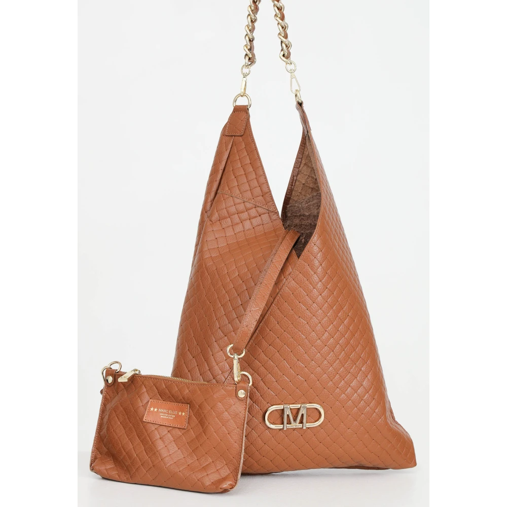 Marc Ellis Bruine leren shopper tas Brown Dames