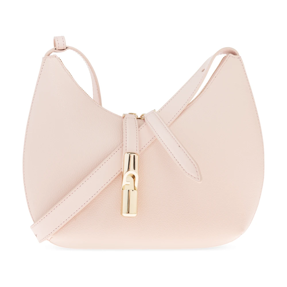 Furla Vrouw Roze Tassen Dames, One Size, Leer, Goccia Schoudertas
